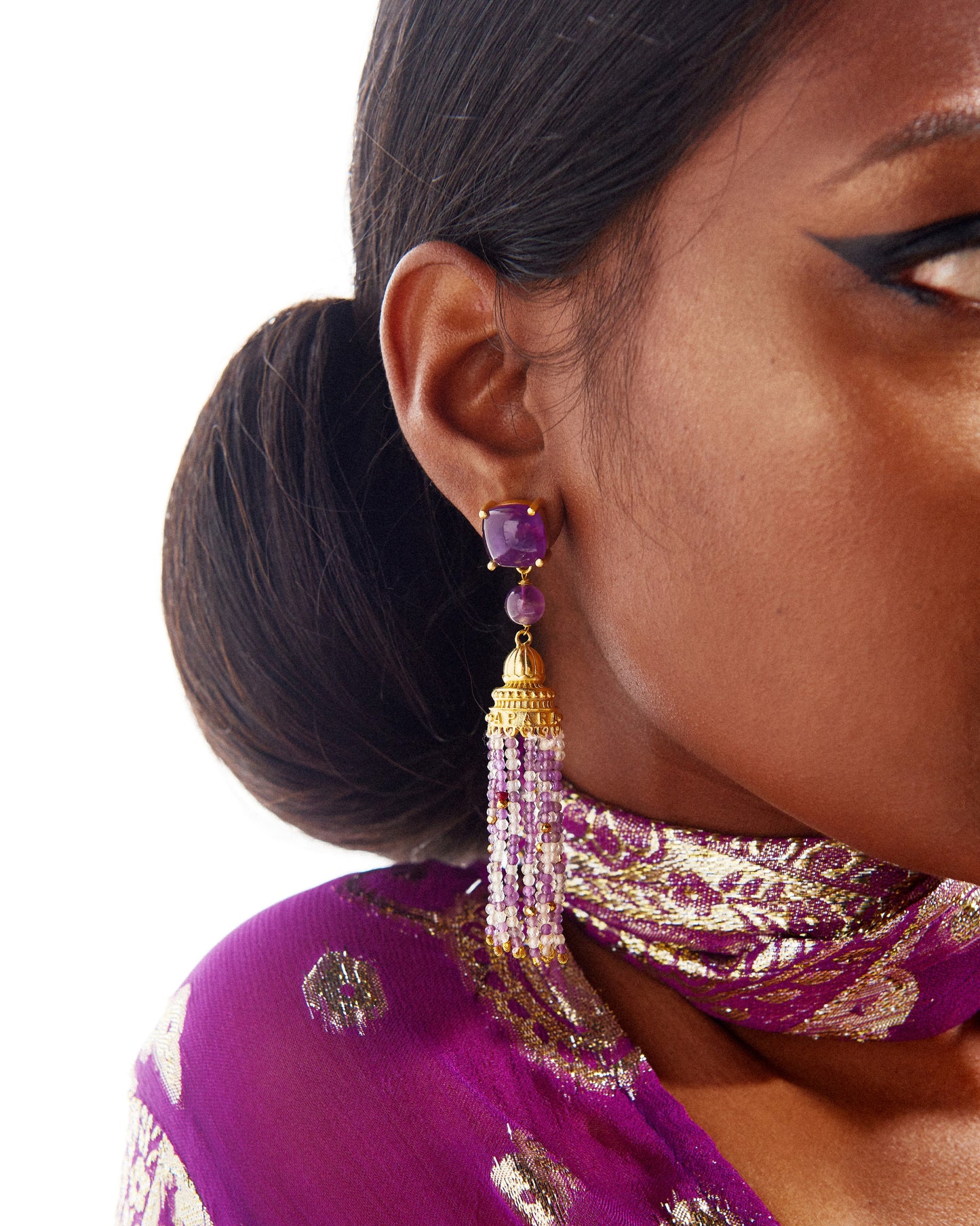 TEMPLE OF INSPIRATION EARRINGS (AMETHYST)