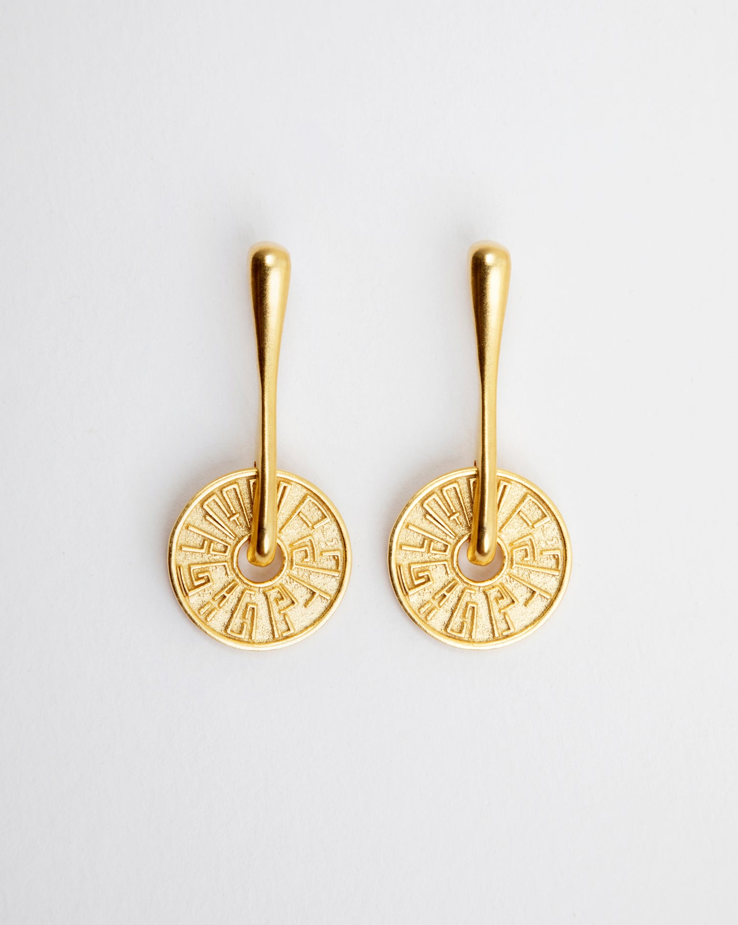 UTOPIAN INSCRIPTION EARRINGS