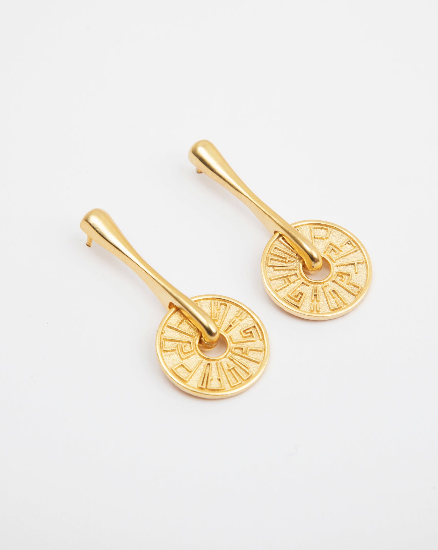 UTOPIAN INSCRIPTION EARRINGS