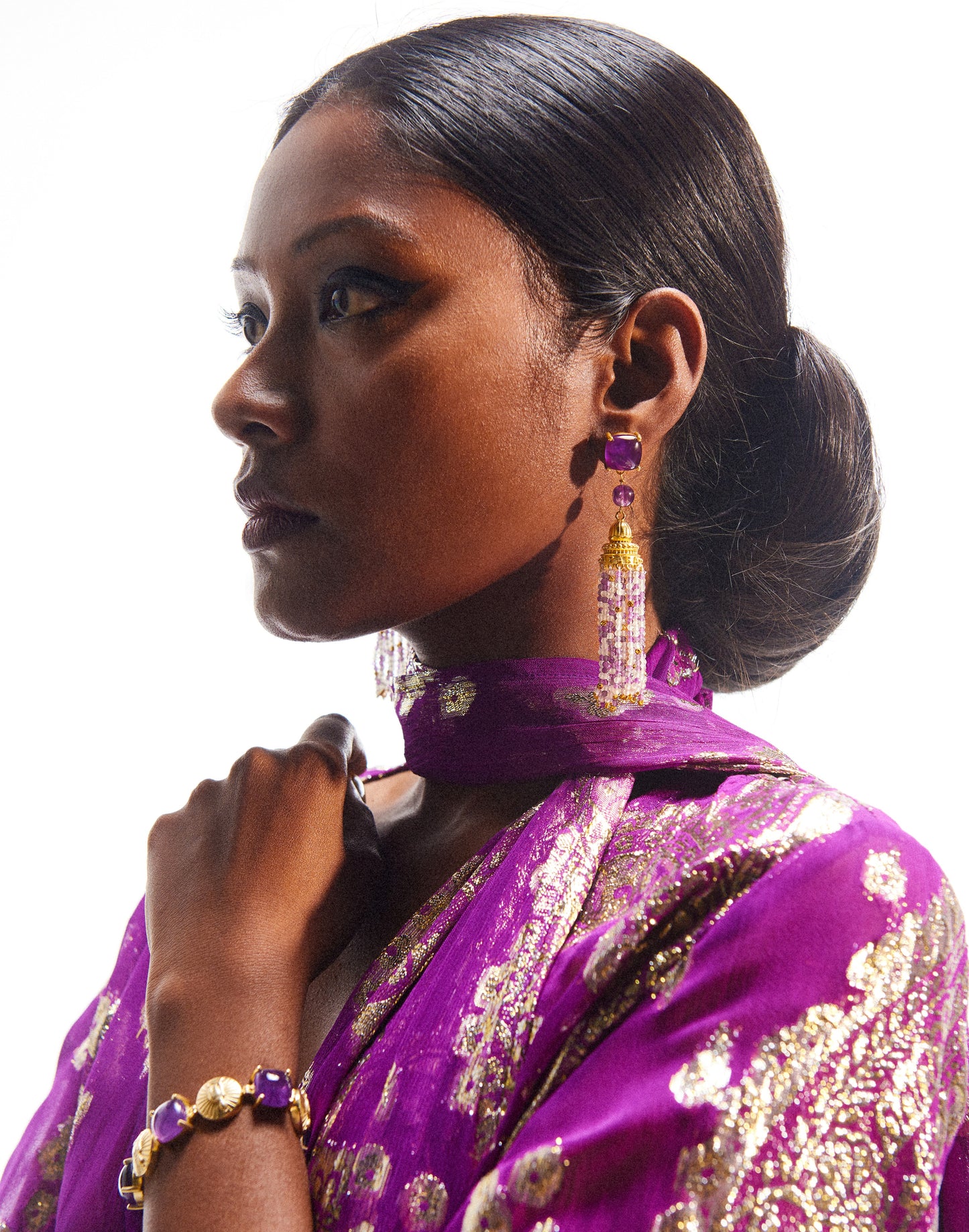 TEMPLE OF INSPIRATION EARRINGS (AMETHYST)