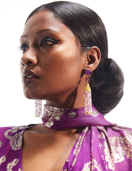 TEMPLE OF INSPIRATION EARRINGS (AMETHYST)